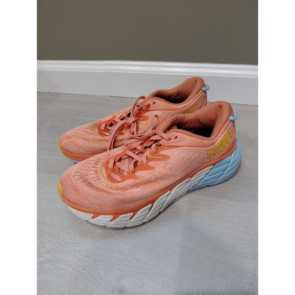 Size 9.5B - Hoka One One Gaviota 4 Orange Women's Sneakers